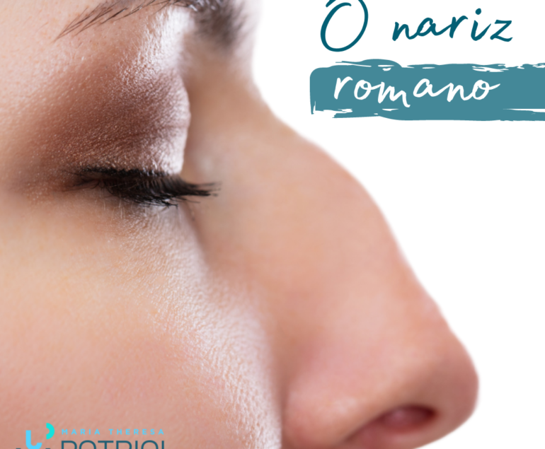 Mulher com nariz romano