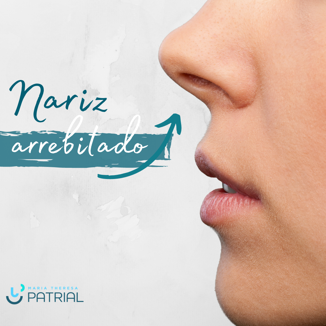 Mulher com nariz arrebitado