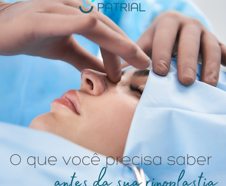 mulher fazendo rinoplastia