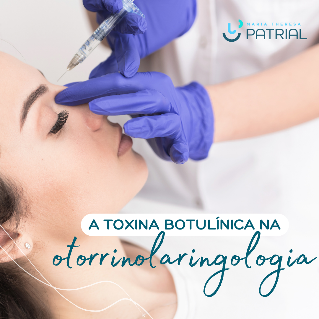 Mulher aplicando toxina butolinica